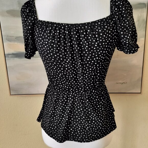 Polka Dot Short Sleeve Top - Picture 2 of 2
